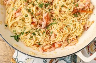 Smoked Salmon Pasta with Pine Nuts