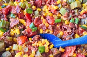 OKRA AND CORN-The Southern Woman Cooks-Cajun Fashion