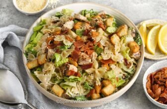 Rooster Caesar Pasta Salad